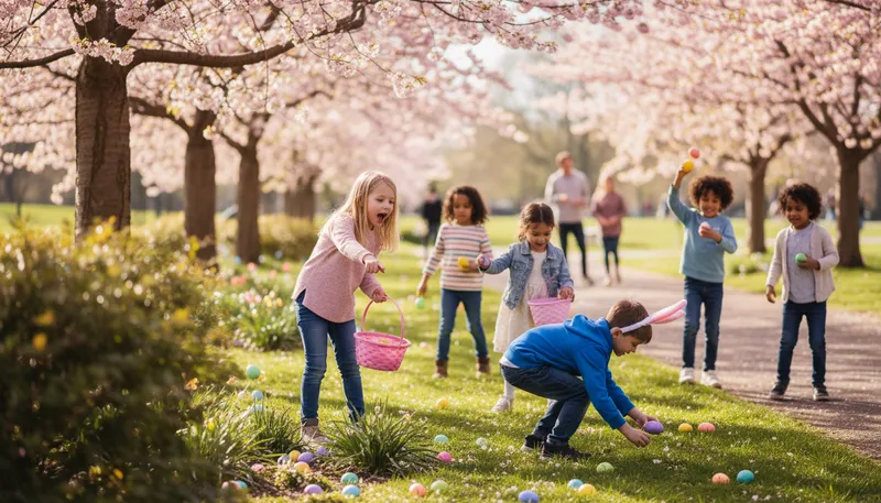 Illustration of happy easter: Greeting during the Easter holiday.