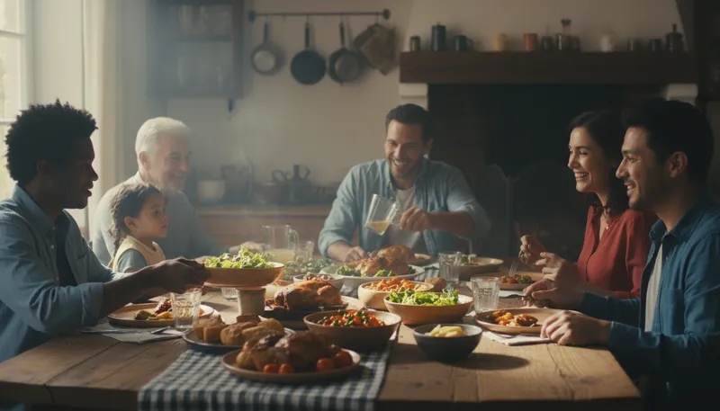 Illustration of meal: Food served and eaten at a specific time.