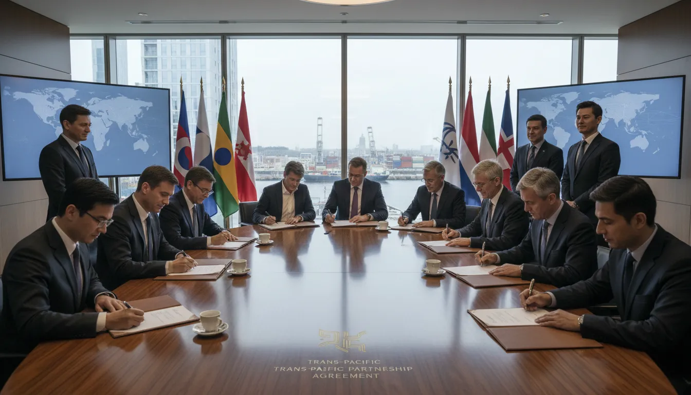 TPP 일러스트: the trans-pacific partnership trade agreement