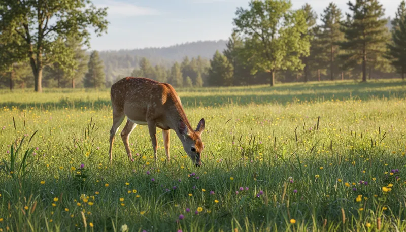 Illustration of doe: A female deer, often seen in nature.