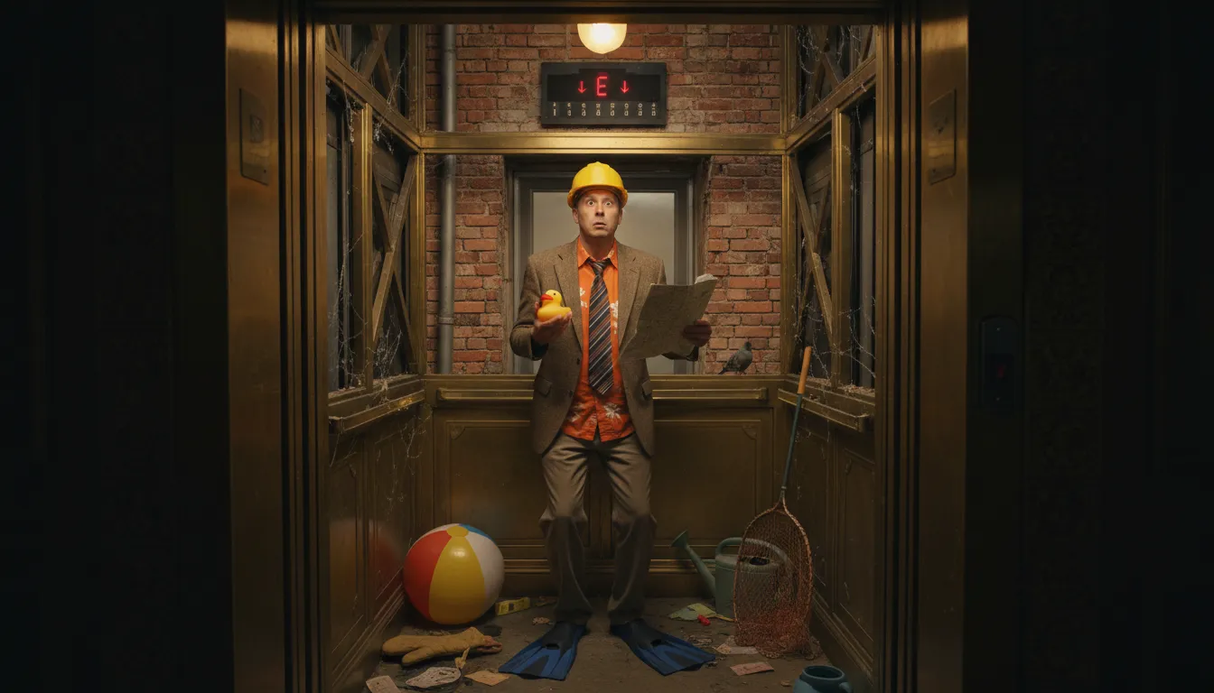 one's elevator doesn't go all the way to the top का चित्र: someone lacks common sense or understanding.