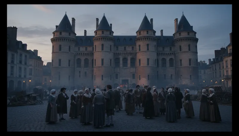 Illustration of bastille: A fortress in Paris, symbolizing revolution and freedom.