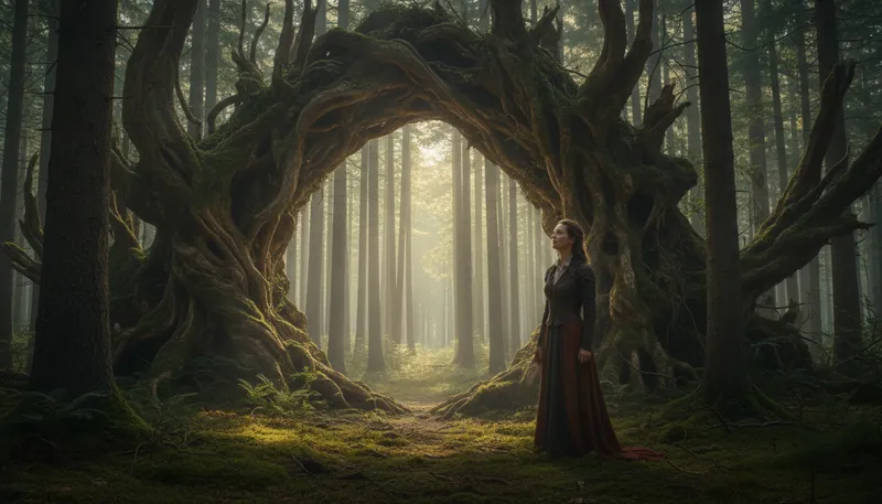 Illustration of see the trees through the forest: Recognize details in a complex situation.