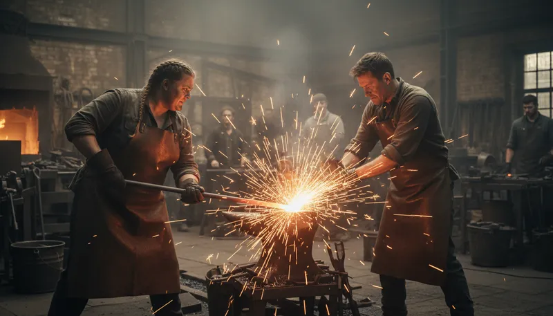 Illustration of sparks fly: Intense emotions or conflicts occur suddenly.
