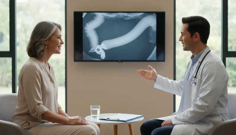Illustration of esophageal: related to the esophagus in the body.