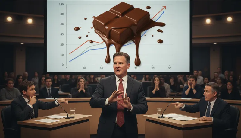 Illustration of fudge the issue: to avoid directly addressing a problem