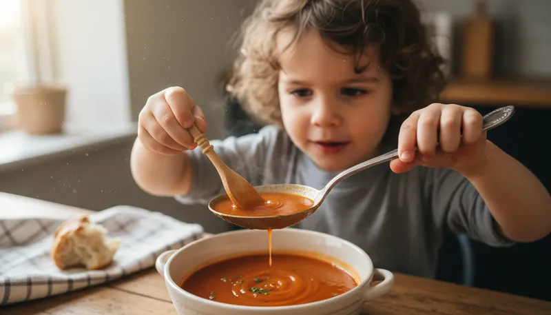 Illustration of spoon bowl: A bowl shaped like a spoon.