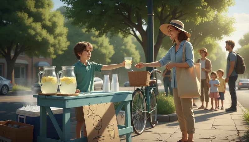 Illustration of peddle: To sell goods, often in small quantities.