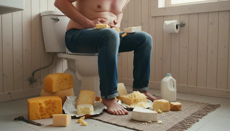 Illustration of constipate: to cause difficulty in bowel movement