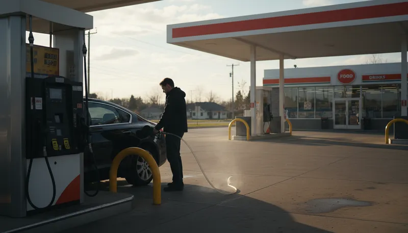 Illustration of refuel: To fill a vehicle or object with fuel again.