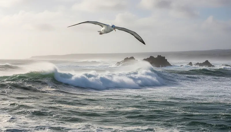 Illustration of seabird: A bird that lives near the sea.