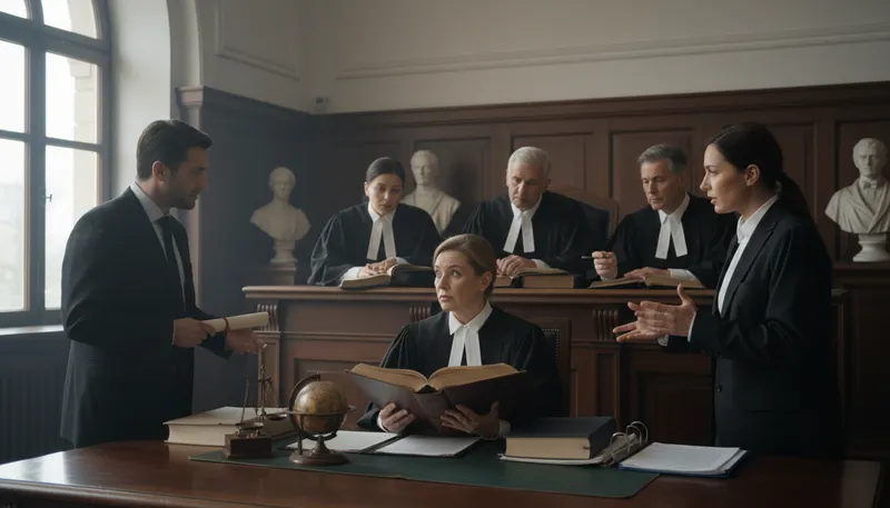 Illustration of opinio juris sive necessitatis: Belief in legal obligation or necessity.