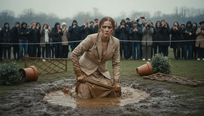 Illustration of drag through the mud: To damage someone's reputation.