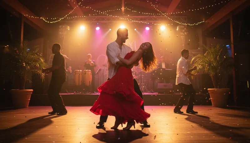 Illustration of salsa: a lively dance with quick steps