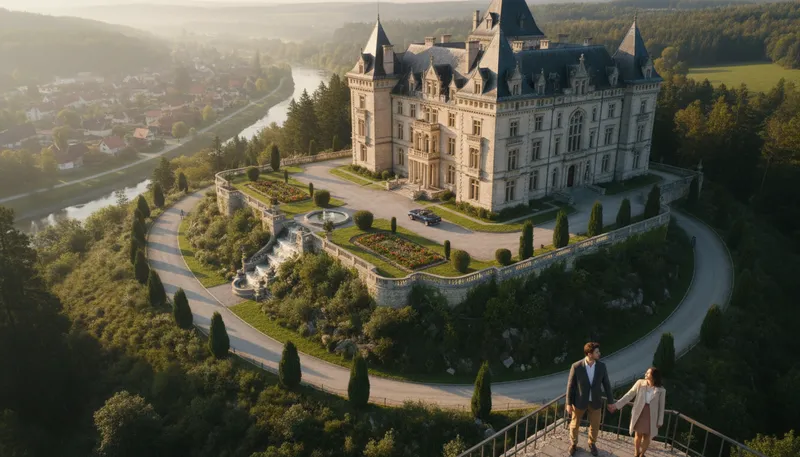 Illustration of grandiose: Impressive or ambitious in a showy way.