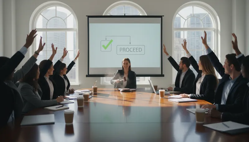 Illustration of unanimous: In complete agreement among all parties.