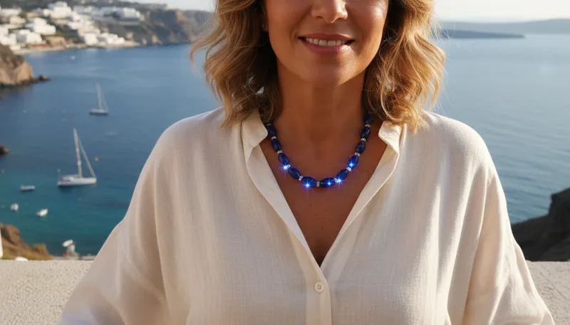 Illustration of lapis: A deep blue stone often used in jewelry.