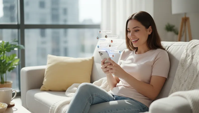 Illustration of dms: Direct messages on social media platforms.