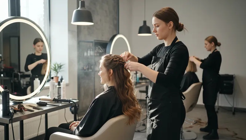 Illustration of hairdressing: The art of cutting and styling hair.