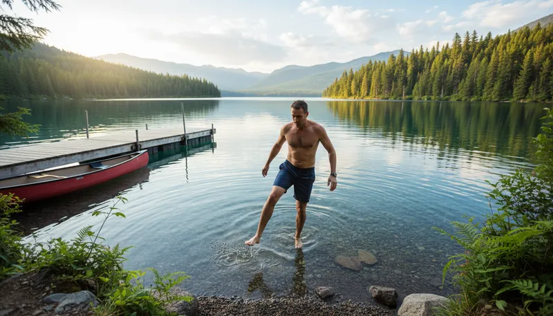 Illustration of swim: To move through water using limbs.