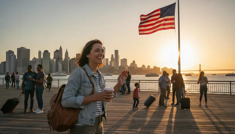 Illustration of stateside: In or to the United States.