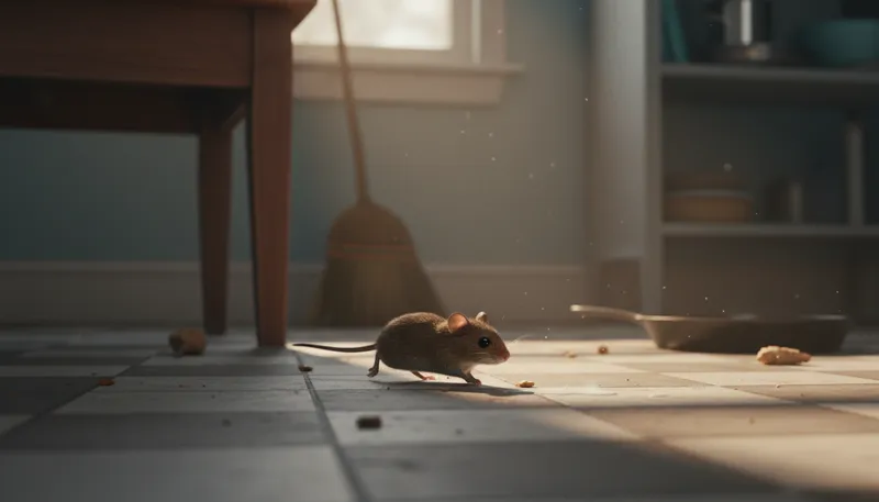 Illustration of mouse: A small rodent with a long tail.