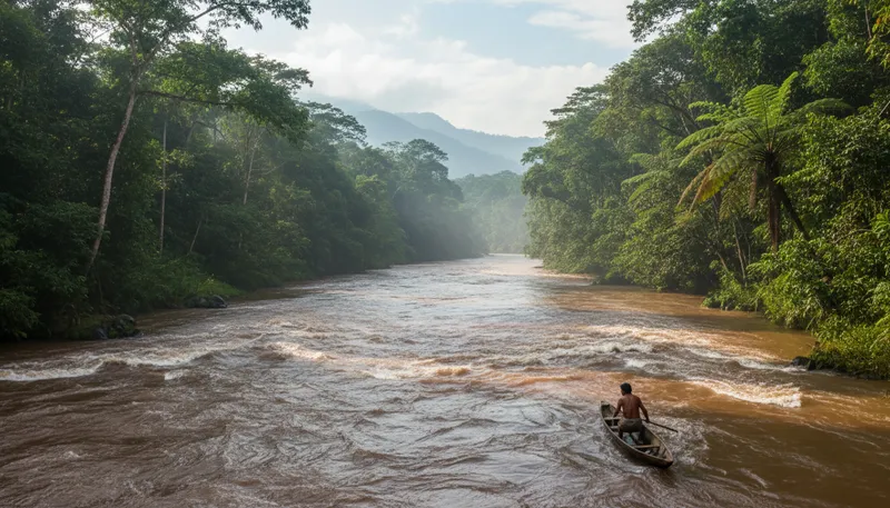 Illustration of beni: a river located in Bolivia