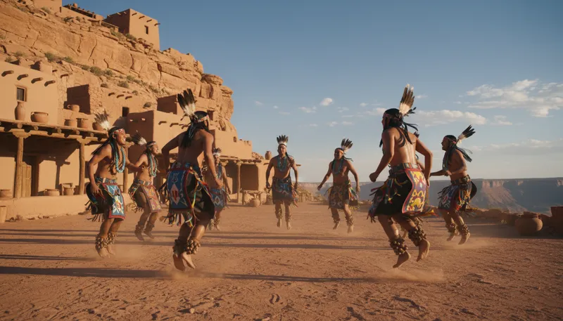 Illustration of hopi: Native American tribe from the Southwest.