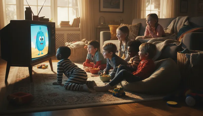 Illustration of telly: A television set or device for viewing shows.