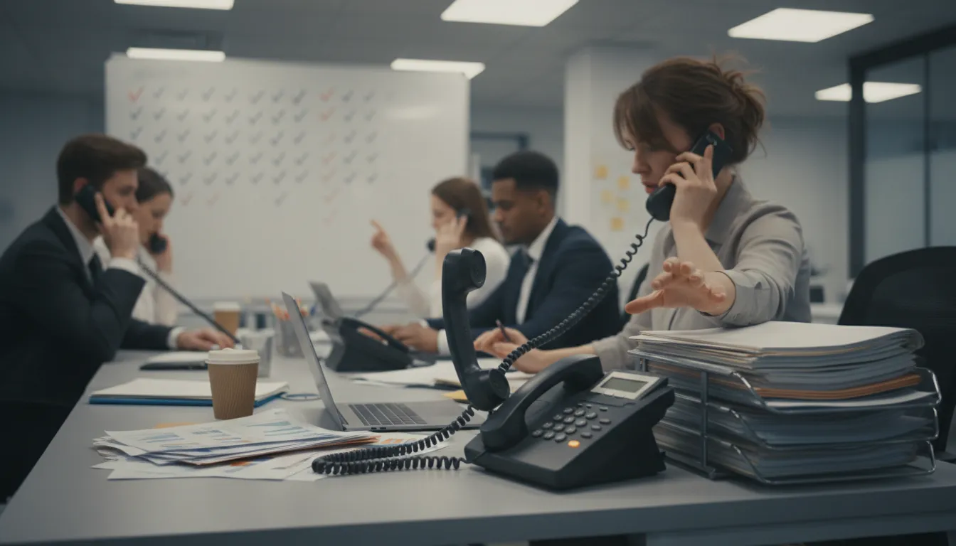 Illustrazione di ring off the hook: to receive many phone calls.