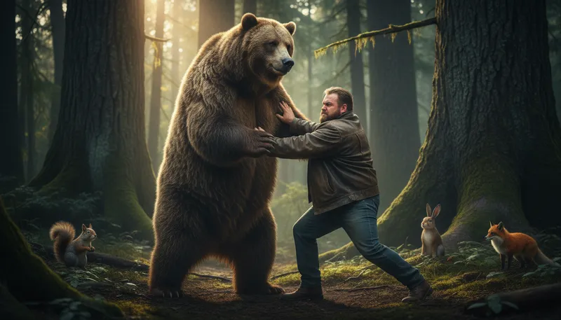 Illustration of pick on someone your own size: Target someone equal in strength or ability.