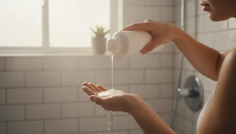 Illustration of shampoo: A liquid used to clean hair.