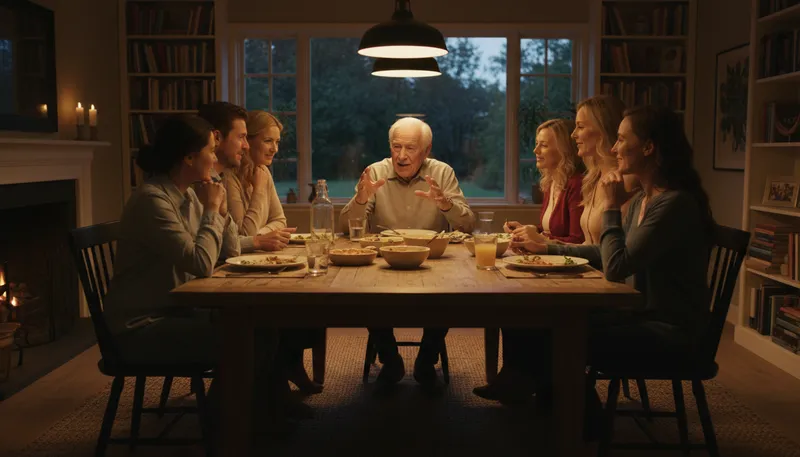 Illustration of patriarch: The male head of a family or group.