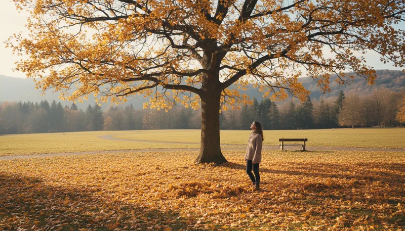 Illustration of deciduous: Trees that lose leaves in autumn.