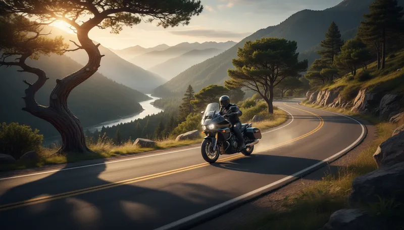 Illustration of motorbike: A two-wheeled vehicle powered by an engine.