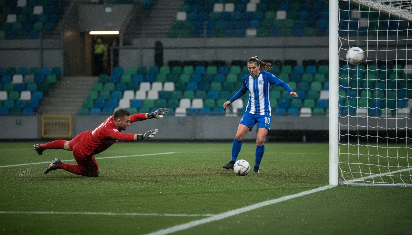 pick corners 일러스트: to aim shots at the edges of a goal