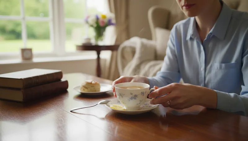 Illustration of teacup: A small cup used for drinking tea.