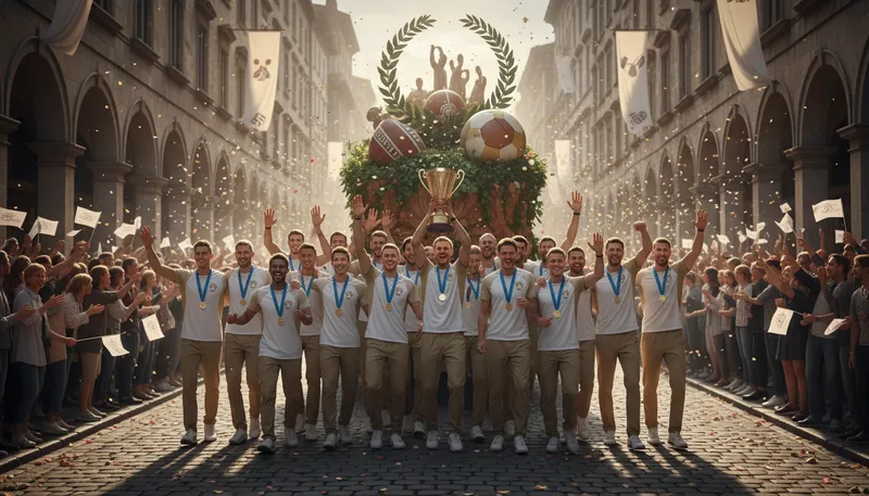 Illustration of triumphal: Celebrating a great victory or achievement.
