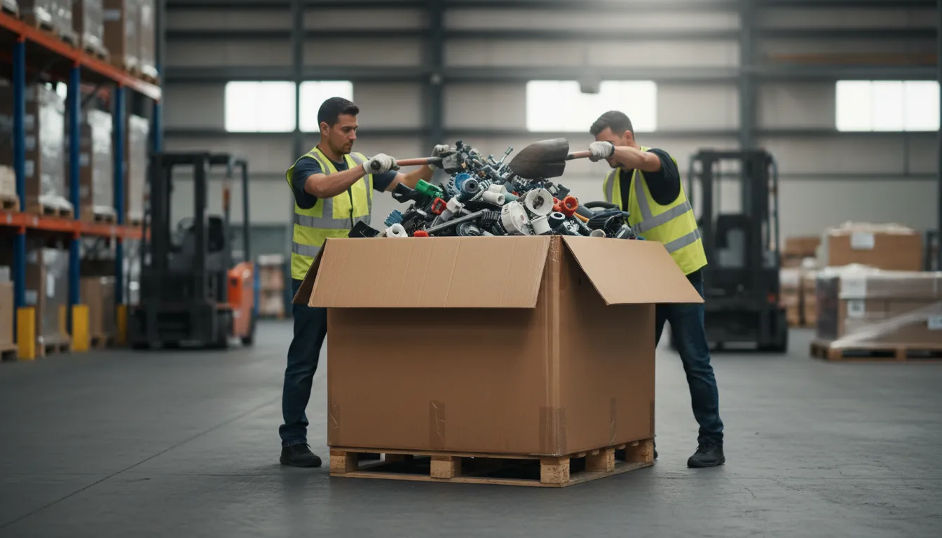 Gaylord 일러스트: a large cardboard box used for shipping goods