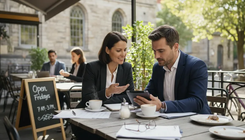 Illustration of transact: To carry out a business deal or exchange.