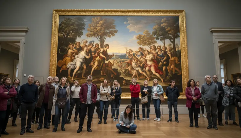 Illustration of titian: An Italian painter known for rich colors.