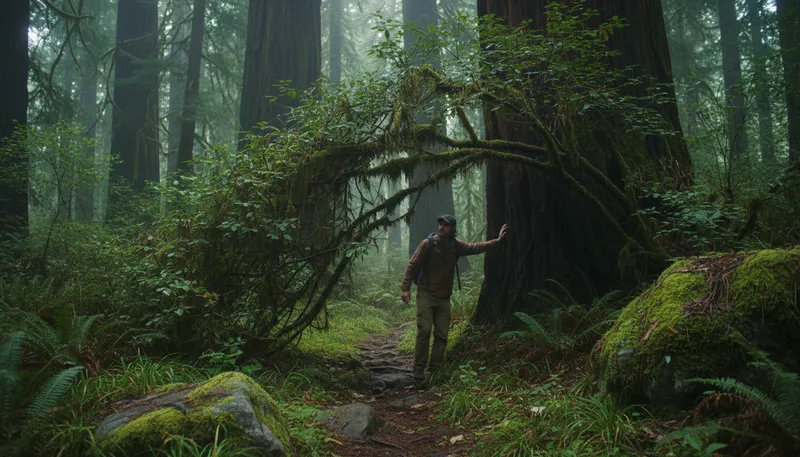 Illustration of forrest: A large area covered chiefly with trees.