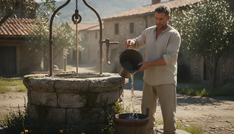 Illustration of pail: A bucket used for carrying liquids or materials.