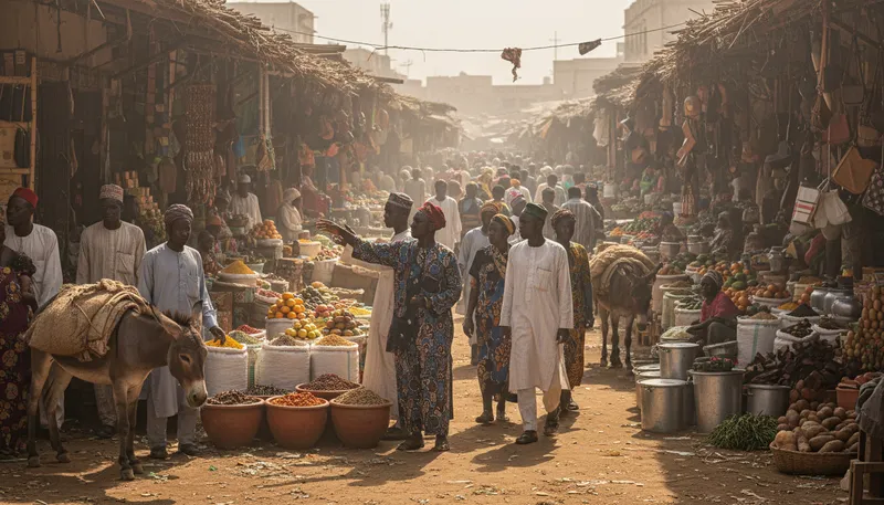 Illustration of kano: A city in Nigeria, known for trade and history.