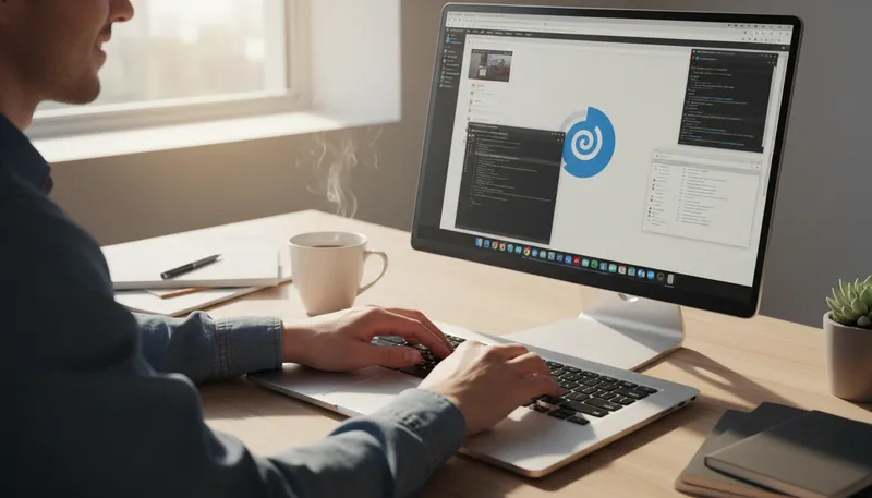 Illustration of debian: A popular Linux operating system.