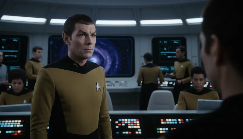 Illustration of spock: A fictional character from Star Trek series.