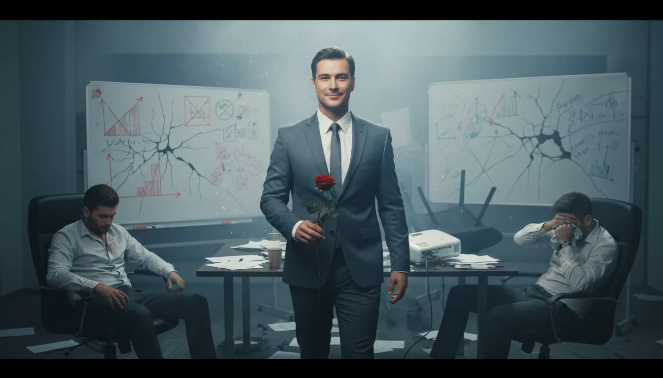Illustration of come out smelling like a rose: To end a difficult situation looking good or without blame.