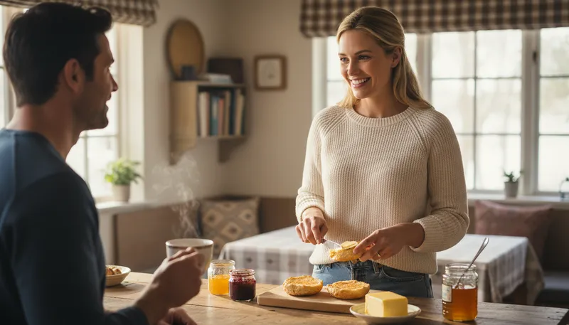 Illustration of whatever butters your biscuit: do what makes you happy.