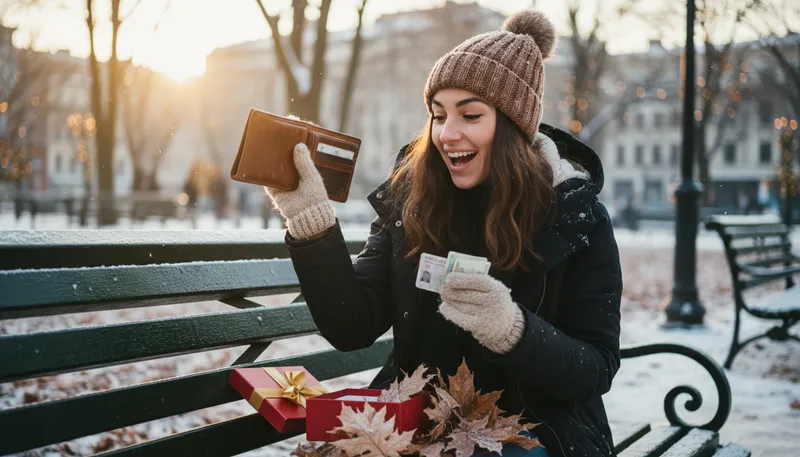 Illustration of christmas comes early: An unexpected gift or good fortune arrives.