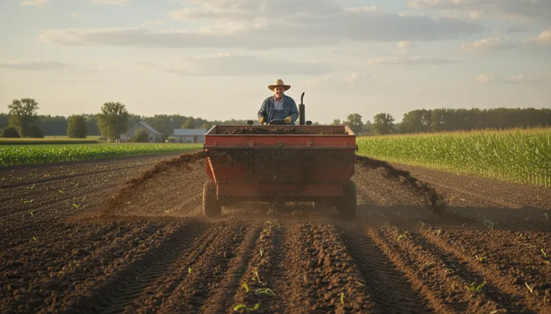 Illustration of manure: Animal waste used to fertilize soil.